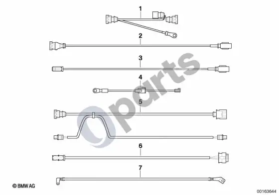 BMW 1 E81 E87 įvairūs laidų pynės – schema