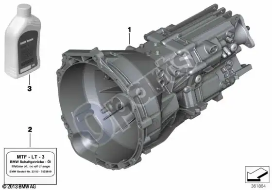 BMW 1 E81 E87 mechaninė pavarų dėžė GS6-17DG – schema