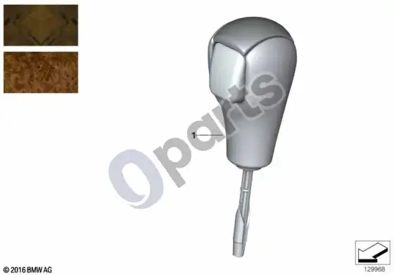 BMW 1 E81 E87 medinės selektoriaus rankenėlės papildomas montavimas – schema