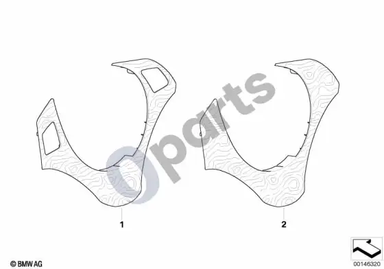 BMW 1 E81 E87 odinis apdangalas – schema
