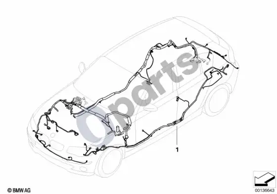 BMW 1 E81 E87 pagrindinis laidų pynimas; ... - 2006.03 – schema
