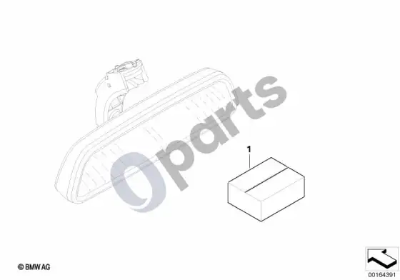 BMW 1 E81 E87 papildomas montavimas, automatiškai aptemstantis vidinis veidrodėlis – schema