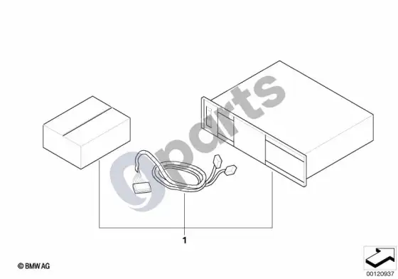 BMW 1 E81 E87 papildomas montavimas, CD keitiklis – schema