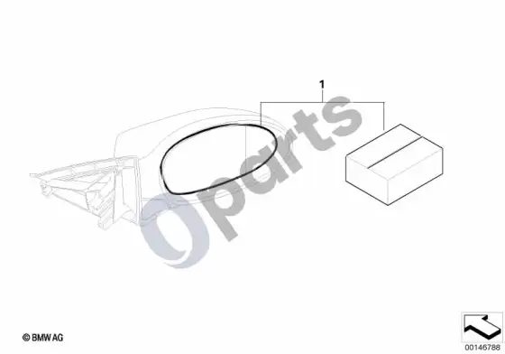 BMW 1 E81 E87 papildomas montavimas: išorinio veidrodėlio šildymas; ... - 2008.09 – schema