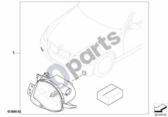 BMW 1 E81 E87 papildomos įrangos komplektas, posūkių žibintai – schema