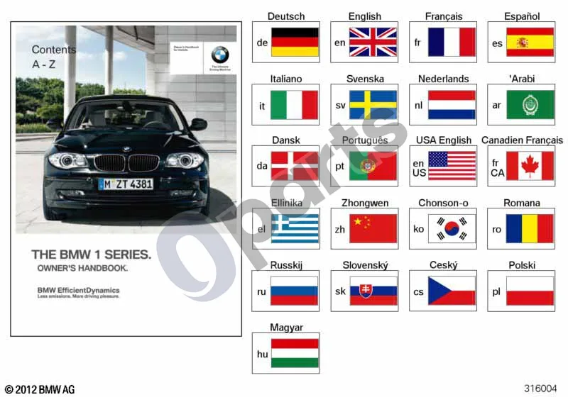BMW 1 E81 E87 (2004–2011) Savininko vadovas E81, E87 be iDrive (E81 116D) schema – pozicija 19: Savininko vadovas E81, E87 be iDrive