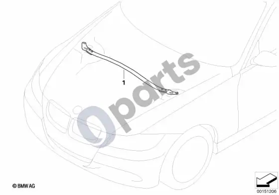 BMW 1 E81 E87 skersinė įtempimo atrama; 2005.03 - 2012.07 – schema