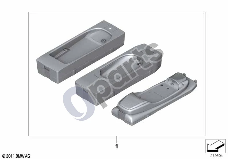 BMW 1 E81 E87 (2004–2011) Snap-in adapteris, MOTOROLA įrenginiams schema – pozicija 01: Snap-in adapteris Basic