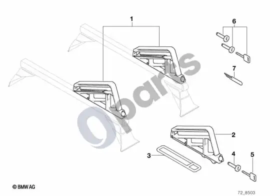 BMW 1 E81 E87 snieglentės laikiklis – schema