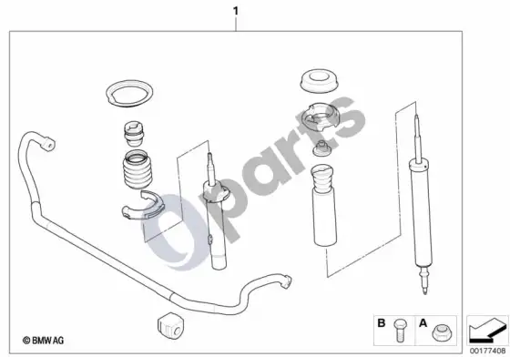 BMW 1 E81 E87 sportinė važiuoklė – schema