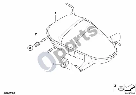 BMW 1 E81 E87 sportinis galinis duslintuvas – schema