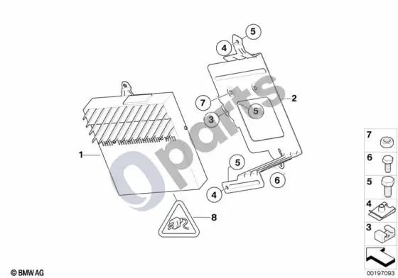 BMW 1 E81 E87 stiprintuvas / laikiklis, hi-fi sistema – schema