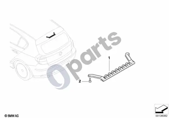 BMW 1 E81 E87 trečiasis stabdymo žibintas – schema