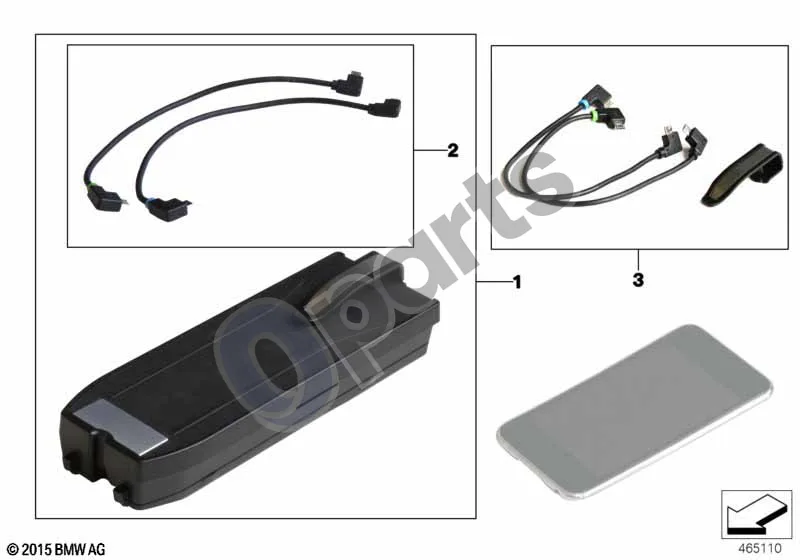 BMW 1 E81 E87 (2004–2011) Universalus snap-in adapteris schema – pozicija 01: Universalus snap-in adapteris