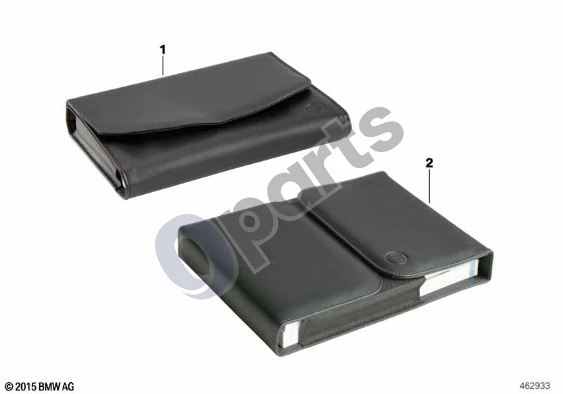 BMW 1 E82 E88 (2007–2014) BMW transporto priemonės dokumentų dėklas su įspaudu; 2001.11 - 2011.07 schema – pozicija 01: Aptarnavimo knygelės dėklas BMW