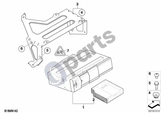 BMW 1 E82 E88 CD keitiklis/laikiklis; ... - 2013.03 – schema