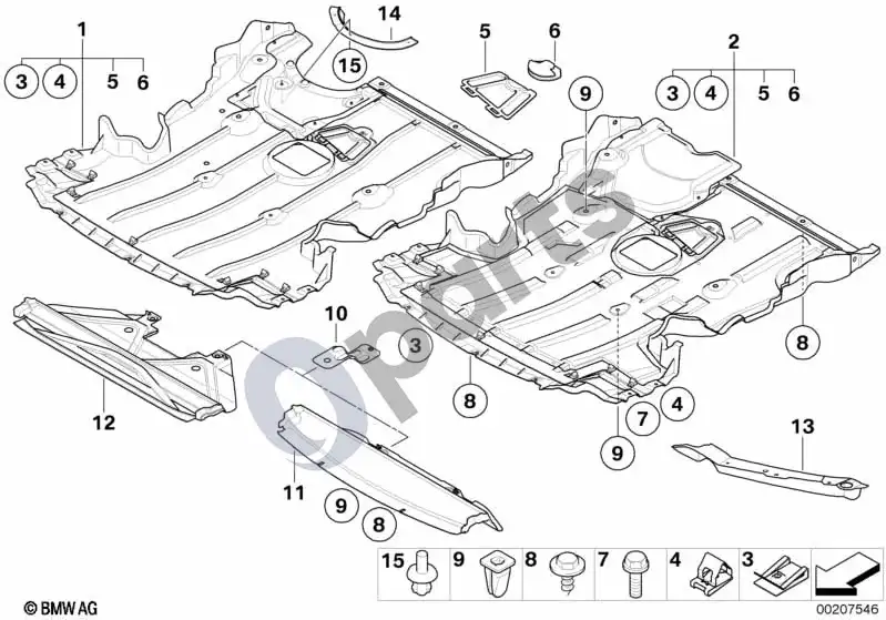 Variklio dangčio apsauga BMW 51758046495