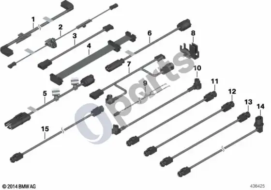 BMW 1 E82 E88 įvairūs papildomi laidų komplektai – schema