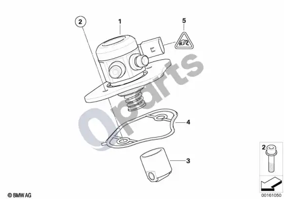 BMW 1 E82 E88 aukšto slėgio siurblys – schema