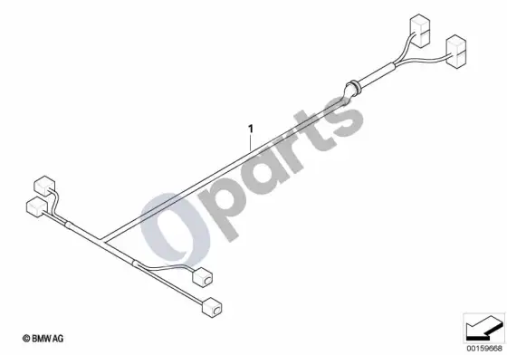 BMW 1 E82 E88 variklio laidų instaliacija, purkštukų modulis – schema