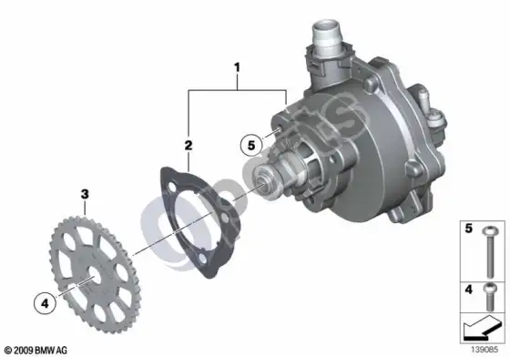 BMW 1 E82 E88 vakuuminis siurblys – schema
