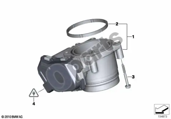 BMW 1 E82 E88 droselio korpuso mazgas – schema