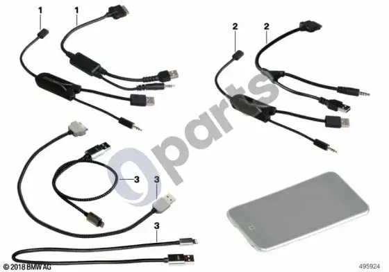 BMW 1 E82 E88 kabelio adapteris, apple ipod / iphone – schema