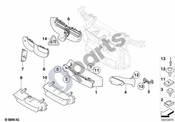 BMW 1 E82 E88 oro kanalas; ... - 2011.03 – schema