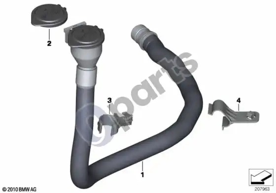 BMW 1 E82 E88 ploviklio bakelio pildymo vamzdis – schema