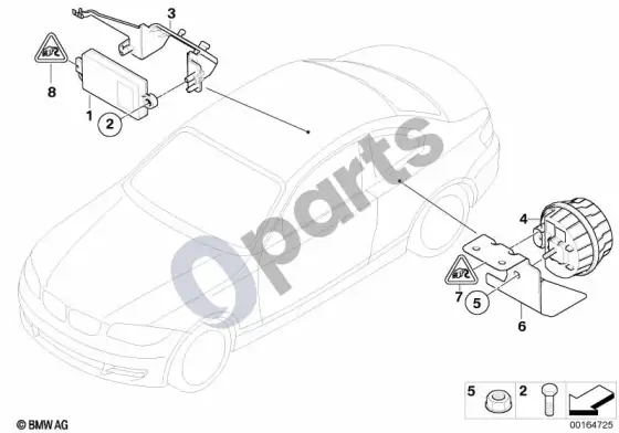BMW 1 E82 E88 signalizacija – schema