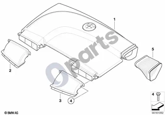 BMW 1 E82 E88 siurbimo gaubtas – schema