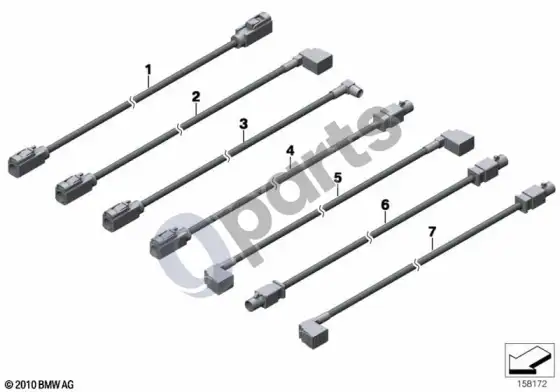 BMW 1 E82 E88 universalus antenos kabelis – schema