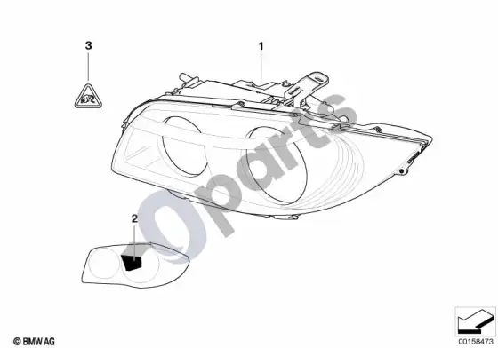 BMW 1 E82 E88 žibintas – schema