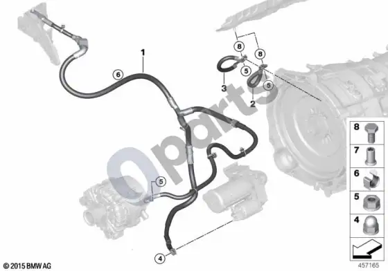 BMW 1 F20 F21 akumuliatoriaus kabelis / starterio kabelis – schema