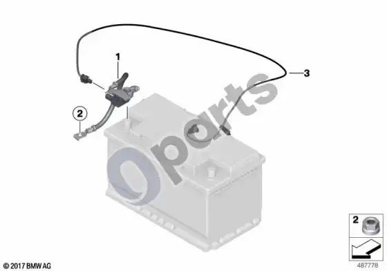 BMW 1 F20 F21 akumuliatoriaus neigiamas laidas, IBS – schema