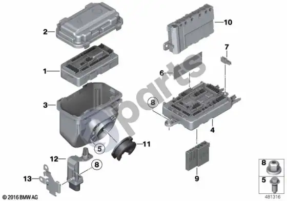 BMW 1 F20 F21 maitinimo paskirstymo dėžė – schema