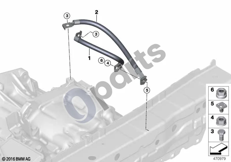 BMW 1 F40 (2019–2023) Įžeminimo kabelis (F40 116D) schema – pozicija 01: Įžeminimo kabelis