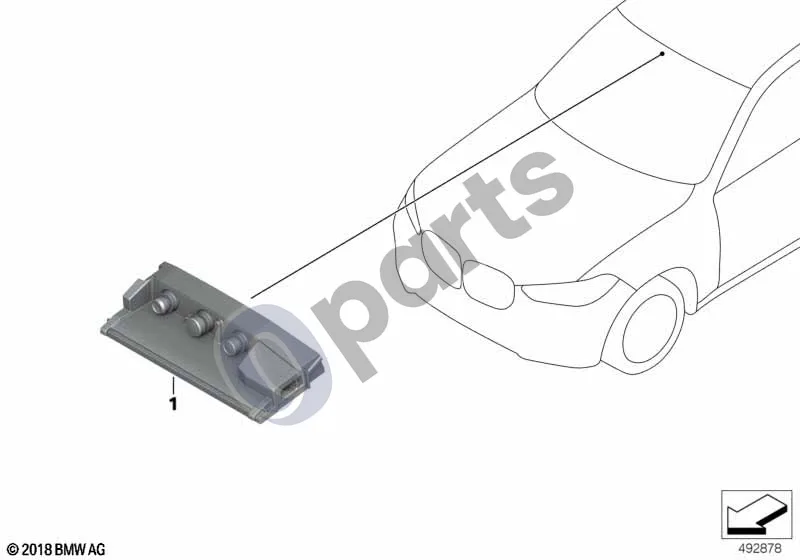 BMW 1 F40 (2019–2023) KAFAS kamera schema – pozicija 01: KAFAS kamera