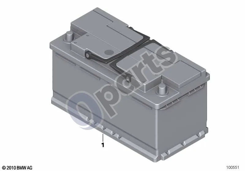 BMW 1 F40 (2019–2023) Originalus BMW akumuliatorius schema – pozicija 01: Originalus BMW AGM akumuliatorius