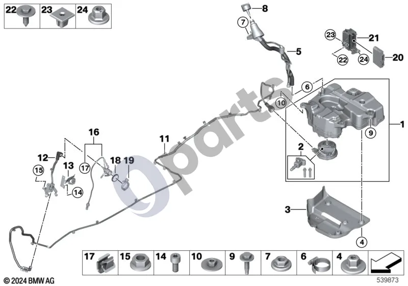 BMW 1 F70 (2024–) SCR sistema schema – pozicija 13: Laikiklis