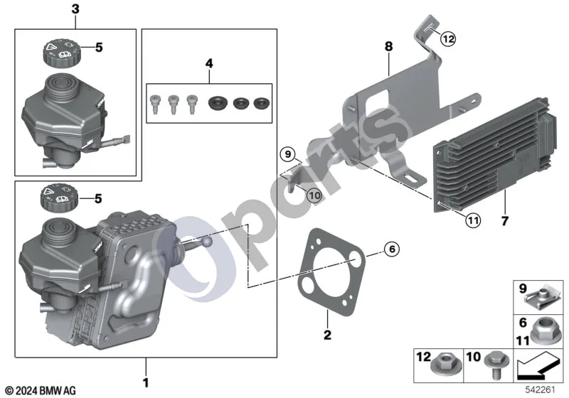 BMW 1 F70 (2024–) Stabdžių stiprintuvas schema – pozicija 04: Bakelio kamštis