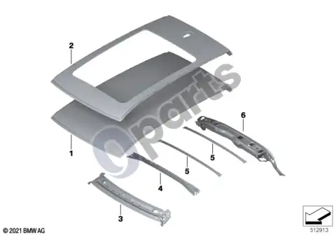 Galinio lango rėmas BMW 41009854872