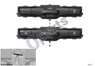 BMW 2 F45 (2014–2021) Jungiklis, valdymo įtaisas, centrinė konsolė – schema