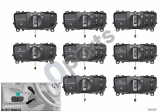 BMW 2 F45 (2014–2021) Jungiklis, šviesų valdymas – schema