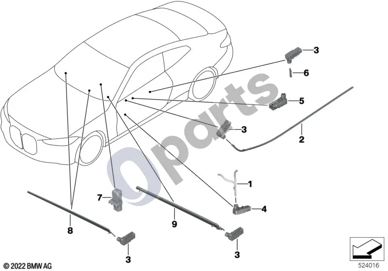 BMW 2 G42 (2021–) Durų šviesolaidis schema – pozicija 07: LED modulis