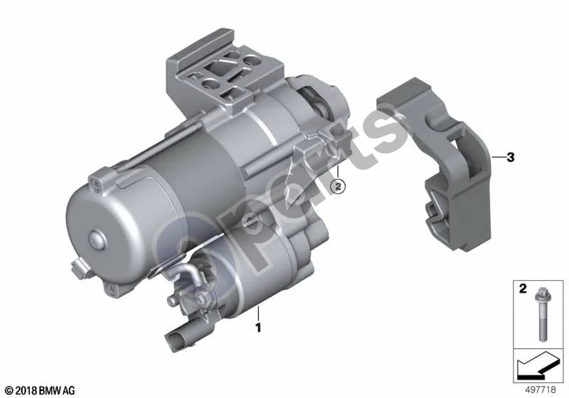 BMW 2 G42 (2021–) Starteris (G42 M240IXB58N) schema – pozicija 01: Starteris
