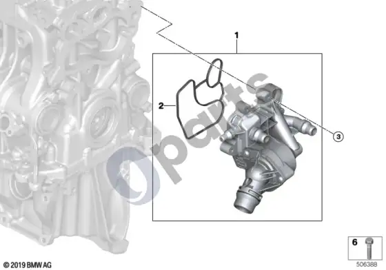 BMW 2 G42 termostatas – schema