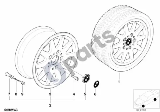 BMW 3 E36 BMW stilius (styl.28) – schema