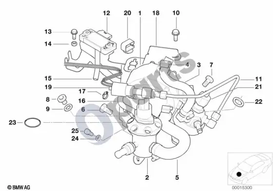 BMW 3 E36 CNG blokas – schema