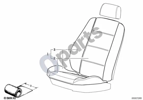 BMW 3 E36 dangtis (metrinė medžiaga) – schema